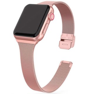 Bransoleta pasek Thin Milanese do Apple Watch 4/5/6/7/8/SE 38/40/41mm Rose Gold