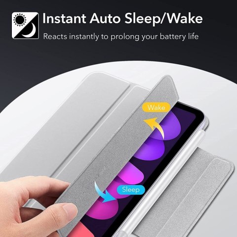 Etui ESR Rebound Magnetic do Apple iPad Mini 6 2021 Silver Grey