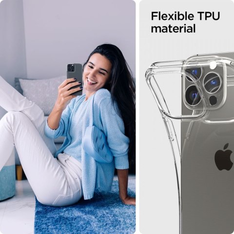 Etui Liquid Crystal + 2x Szkło Glas.TR Slim Spigen do Apple iPhone 13 Pro Max Crystal Clear