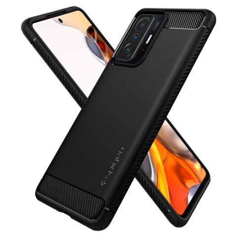 Etui pokrowiec futerał Spigen Rugged Armor do Xiaomi 11T 5G/ 11T Pro 5G Matte Black