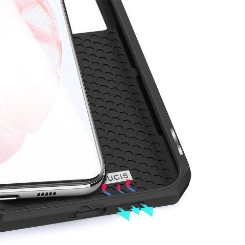Etui ochronne z klapką Dux Ducis Skin X skórzane do Galaxy S21 5G Czarne