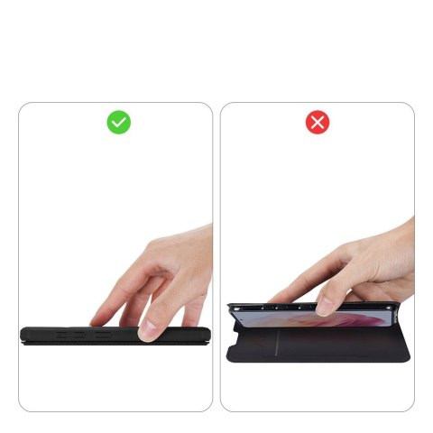 Etui ochronne z klapką Dux Ducis Skin X skórzane do Galaxy S21 5G Czarne