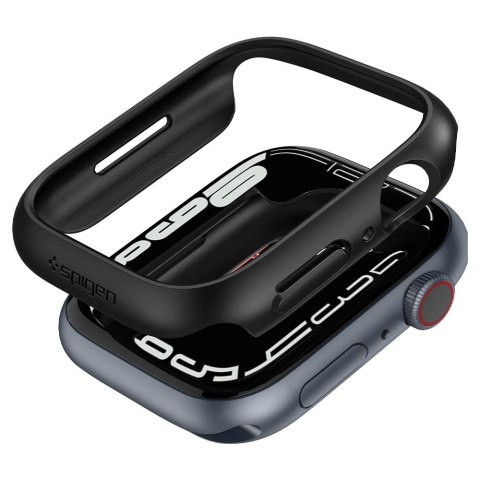Etui ramka do smartwatcha Spigen Thin Fit do Apple Watch 7 41mm Black