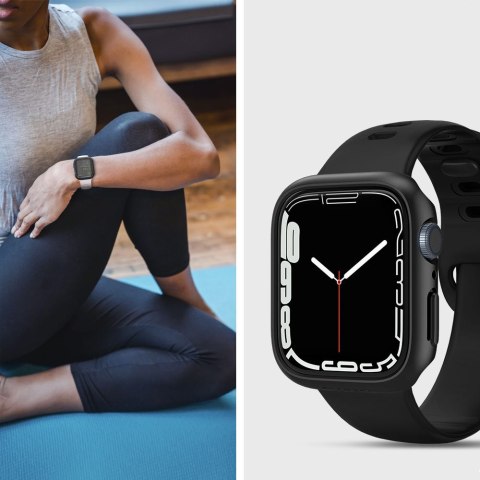 Etui ramka do smartwatcha Spigen Thin Fit do Apple Watch 7 41mm Black