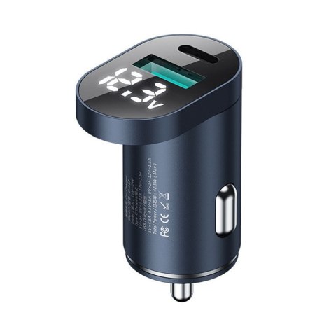 Ładowarka samochodowa Joyroom C-A17 USB + USB-C 42.5W QC PD AFC SCP Dark Blue