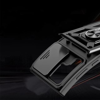 Pancerne etui z osłoną aparatu Alogy Camshield Stand Ring do Samsung Galaxy S22 Ultra czarne