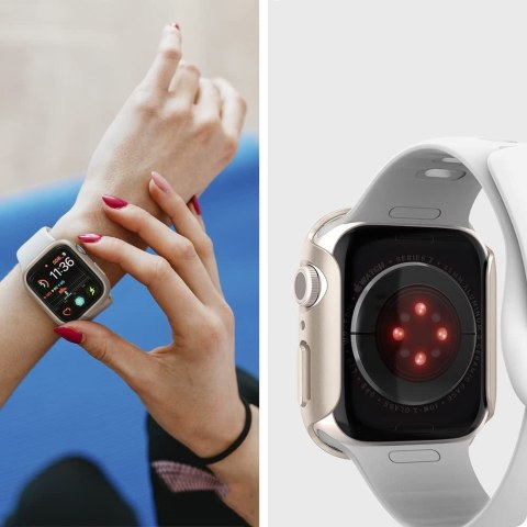 Etui ramka do smartwatcha Spigen Thin Fit do Apple Watch 7 41mm Starlight