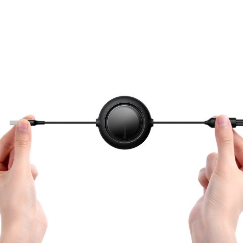 Kabel USB 3w1 Baseus Bright Mirror, USB do micro USB / USB-C / Lightning, 66W, 1.2m (czarny)