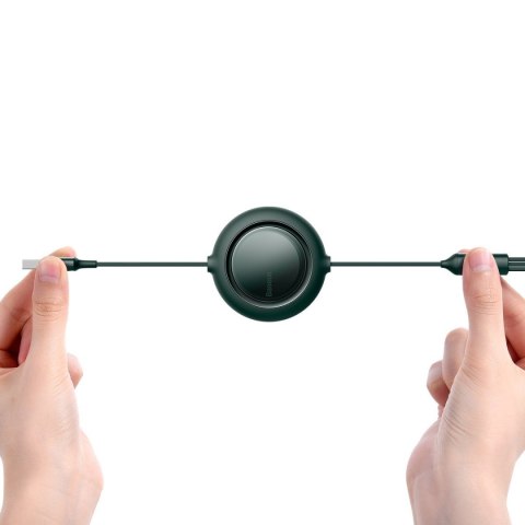 Kabel USB 3w1 Baseus Bright Mirror, USB do micro USB / USB-C / Lightning, 66W, 1.2m (zielony)