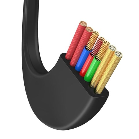 Kabel USB-C 3w1 Baseus Bright Mirror do micro USB / USB-C / Lightning, 100W, 1.2m (czarny)