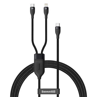 Kabel USB-C Baseus Flash Series 2w1 USB-C / Lightning, 100W, 1.2m (czarny)