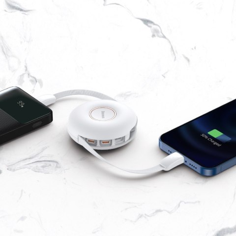 Kabel USB magnetyczny Baseus Zinc 3w1 USB-C / Lightning / Micro 20W, 1m (biały)