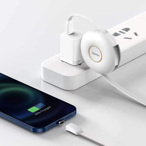 Kabel USB magnetyczny Baseus Zinc 3w1 USB-C / Lightning / Micro 20W, 1m (biały)