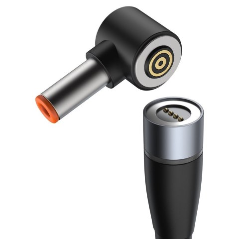 Kabel magnetyczny Baseus Zinc Magnetic, USB-C do wtyk DC 5,5x2,5mm, 100W, PD, 2m, kątowy (czarny)