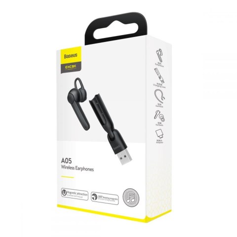 Słuchawka bezprzewodowa Bluetooth Baseus Encok A05 Earphone Black