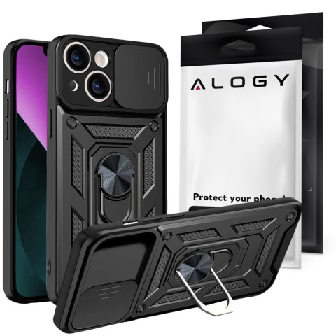 Etui Alogy Camshield Stand Ring z osłonką na aparat do Apple iPhone 13 Mini