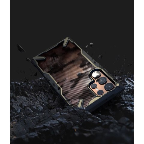 Etui Ringke Fusion X do Samsung Galaxy S22 Ultra Camo Black