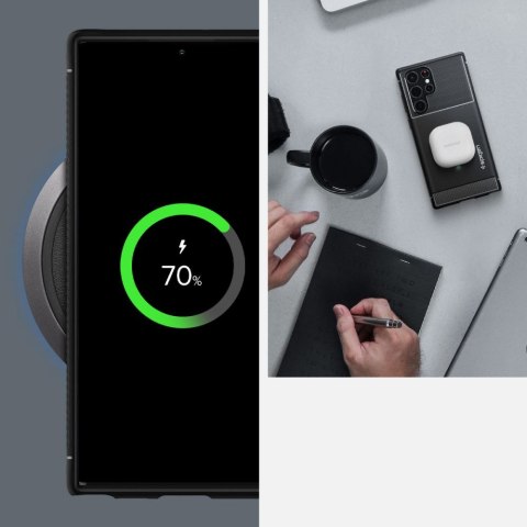 Etui do Samsung Galaxy S22 Ultra futerał Spigen Rugged Armor Matte Black