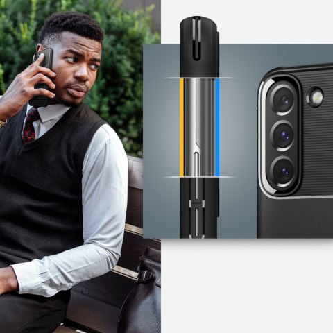 Etui do Samsung Galaxy S22 futerał Spigen Rugged Armor Matte Black