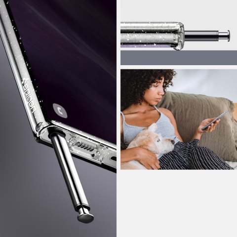 Etui na telefon do Samsung Galaxy S22 Ultra Spigen Liquid Crystal Glitter Crystal