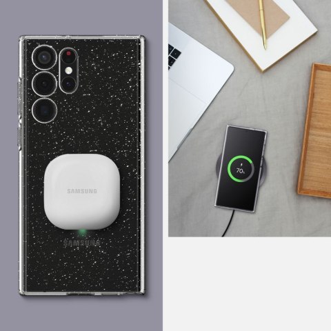 Etui na telefon do Samsung Galaxy S22 Ultra Spigen Liquid Crystal Glitter Crystal