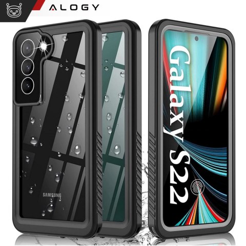 Etui wodoodporne do Samsung Galaxy S22 360 Alogy Pancerne Armor IP68 ze smyczką Czarne