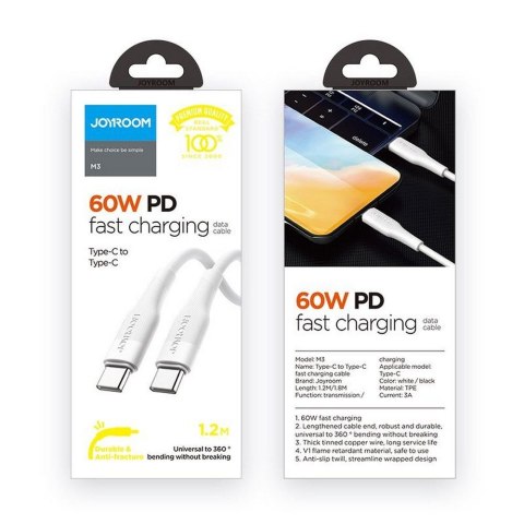 Kabel Joyroom S-1230M3 Type-C Cable PD60W 120cm White