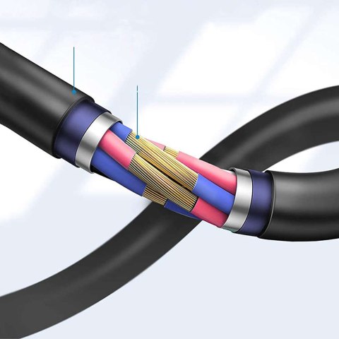 Kabel do okularów VR Alogy przewód USB do USB Type-C 5m do Oculus Link Quest 1 2 3 Czarny