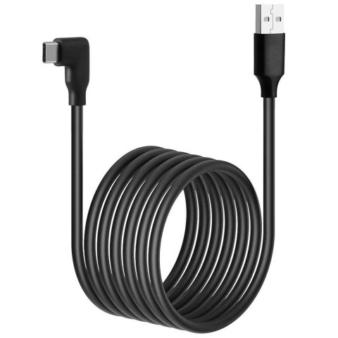 Kabel do okularów VR Alogy przewód USB do USB Type-C 5m do Oculus Link Quest 1 2 3 Czarny