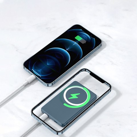 Powerbank LifeMag z funkcją MagSafe USB-C Lightning 5000mAh Black