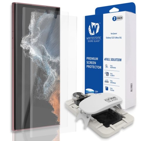 2x Szkło hartowane lampka LED UV Whitestone do Samsung Galaxy S22 Ultra Clear