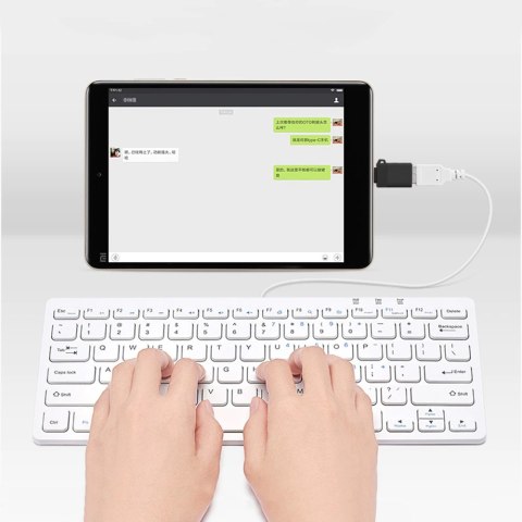 Adapter przejściówka Alogy konwerter USB-A 3.0 do USB-C Type C Czarny