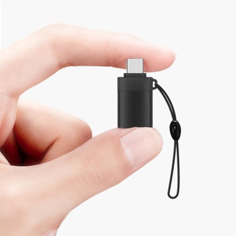 Adapter przejściówka Alogy konwerter USB-A 3.0 do USB-C Type C Czarny