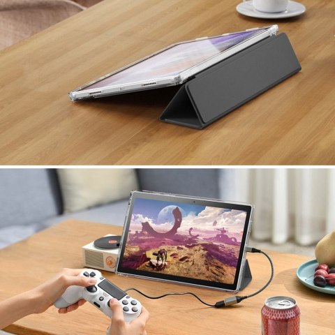 Etui Infiland Rugged Crystal do Samsung Galaxy Tab A8 10.5 X200/X205 Space Grey