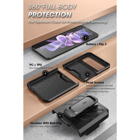 Etui Supcase Unicorn Beetle Pro do Samsung Galaxy Z Flip 3 Black