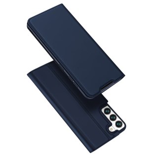 Etui ochronne z klapką Dux Ducis Skin Pro skórzane do Samsung Galaxy S22 Granatowe