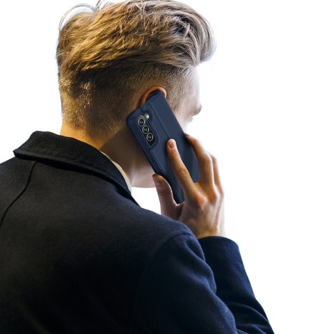 Etui ochronne z klapką Dux Ducis Skin Pro skórzane do Samsung Galaxy S22 Plus Granatowe