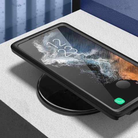 Etui ochronne z szybką Supcase Clayco Xenon do Samsung Galaxy S22 Ultra Black