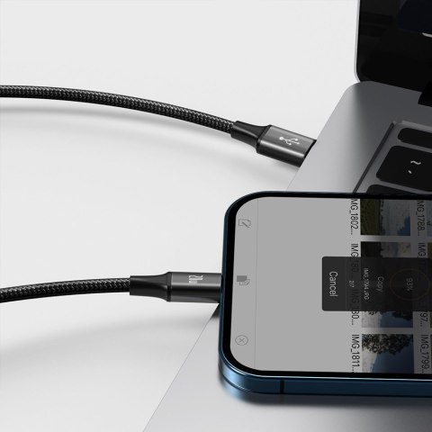 Kabel 3w1 Baseus Rapid Series USB-C do micro USB Lightning USB-C PD 20W 1.5m Czarny