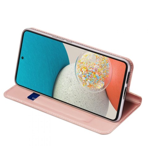 Etui ochronne z klapką Dux Ducis Skin Pro skórzane do Samsung Galaxy A53 5G Rose Gold