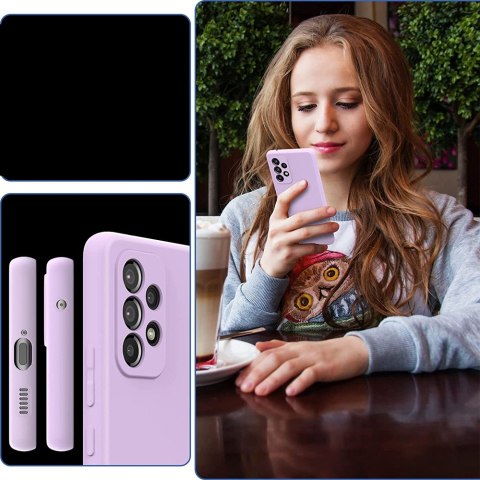 Silikonowe etui gumowe obudowa Icon case do Samsung Galaxy A53 5G Violet