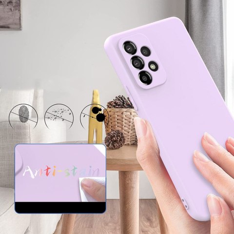 Silikonowe etui gumowe obudowa Icon case do Samsung Galaxy A53 5G Violet