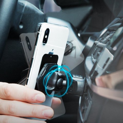 Uniwersalny uchwyt samochodowy magnetyczny Spigen QS24 Magnetic CD Car do slotu CD Black