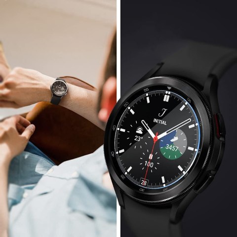 2x Szkło hartowane Spigen Glas.Tr Ez Fit do Samsung Galaxy Watch 4 Classic 46mm