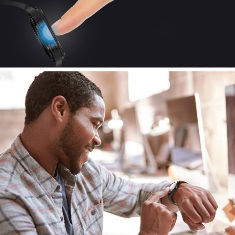 2x Szkło hartowane Spigen Glas.Tr Ez Fit do Samsung Galaxy Watch 4 Classic 46mm