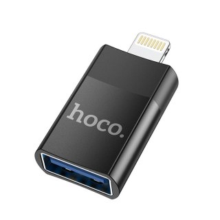 Adapter przejściówka Hoco UA17 USB do Lightning Black