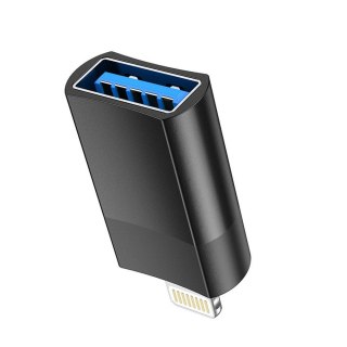 Adapter przejściówka Hoco UA17 USB do Lightning Black