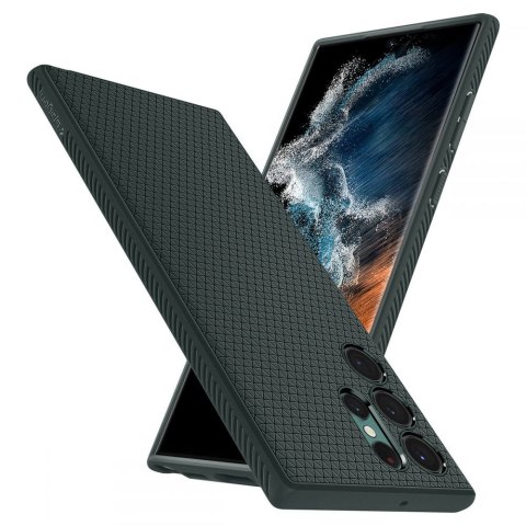 Etui obudowa Spigen Liquid Air do Samsung Galaxy S22 Ultra Abyss Green