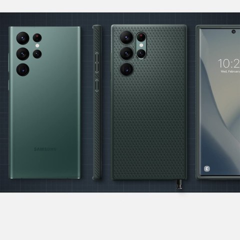 Etui obudowa Spigen Liquid Air do Samsung Galaxy S22 Ultra Abyss Green