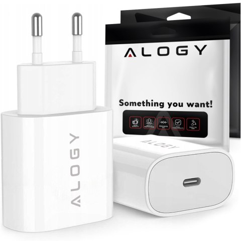 Ładowarka sieciowa Alogy szybka USB-C Type C PD 20W Biała